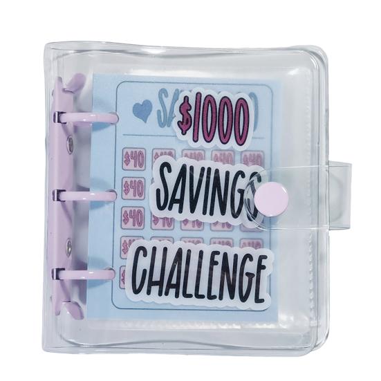 Книга для экономии денег, клейкая пряжка для кошелька, водонепроницаемая, устойчивая к разрывам ПВХ-папка, привлекательный продукт для экономии денег