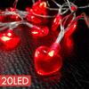Valentines Day String Light Heart Shape Battery Operated Party Decoration