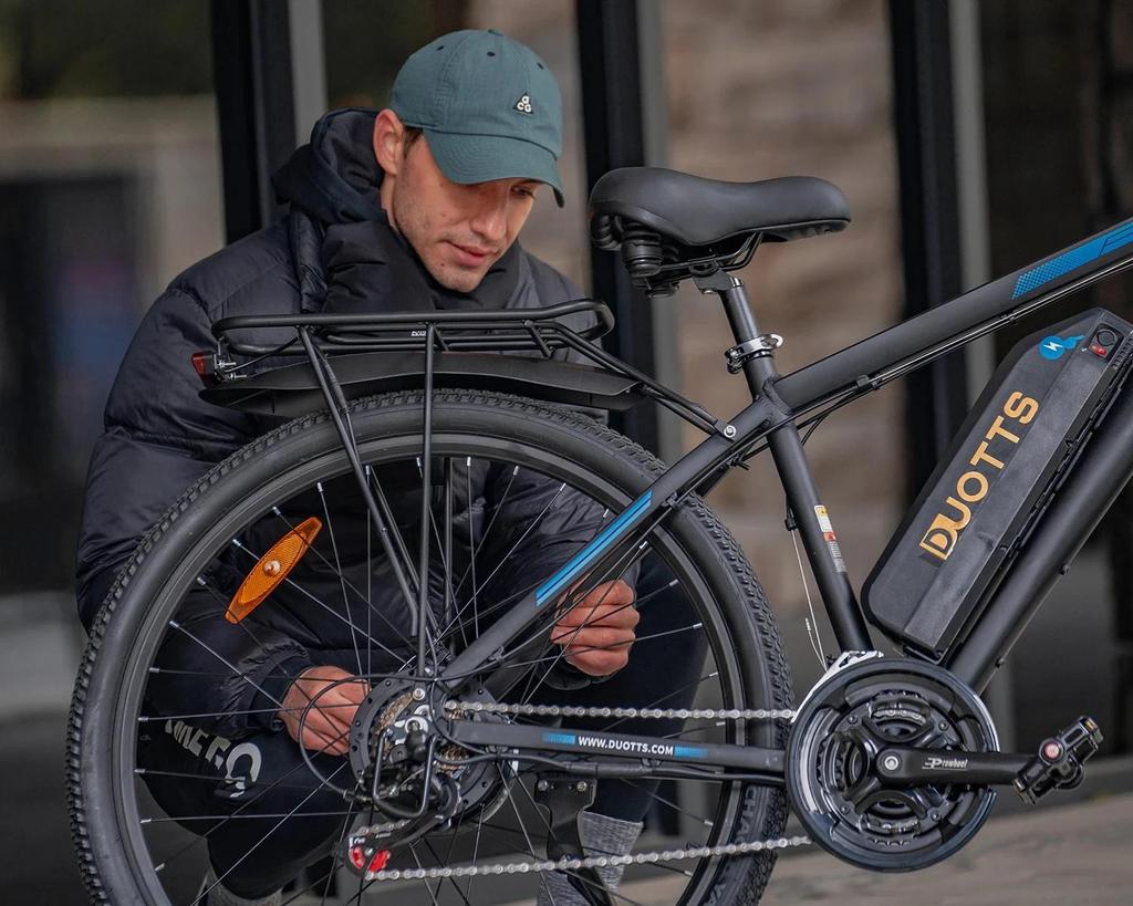 DUOTTS Электровелосипед C29, бесщеточный двигатель 750 Вт, надувные шины 29*2,1 с 21-скоростной коробкой передач Shimano, аккумулятор 15 Ач на 50-60 км
