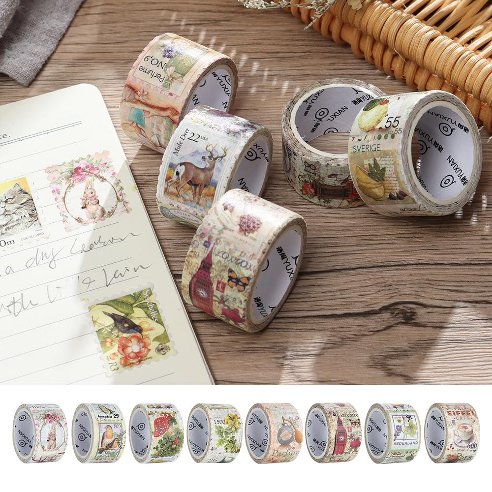 DIY Журнал Дневник Планировщик Скрапбукинг Наклейка Винтажная Штамп Лента Почтовый Этикетка Наклейки Васи