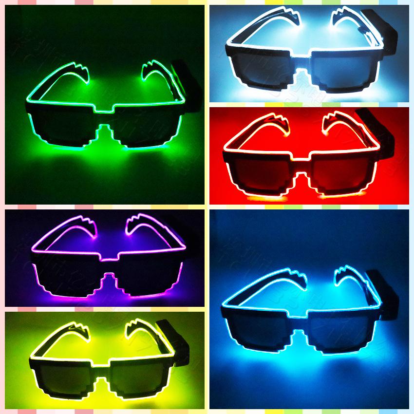 Wireless LED Mosaic Luminous Sunglasses - Creative Party Photo Props for TikTok, Birthdays, Bars, and Gifts
