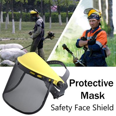 Садовый триммер для травы. Защитный шлем. Шляпа. Защитный щиток для лица. Предотвращение брызг. Маска для электрической резки. Сетчатая защитная маска на все лицо.