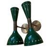 Green Brass Diablo Sputnik Stilnovo Double Sconce Mid-Century Modern Vanity Light Fixture for Any Room,