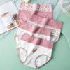 4Pcs Plus Size M-5XL High Waist Women Panties Cotton Cute Print Briefs Breathable Underwear