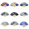 Bamboo Handle Folding Fan Paper Fan New Props Fan