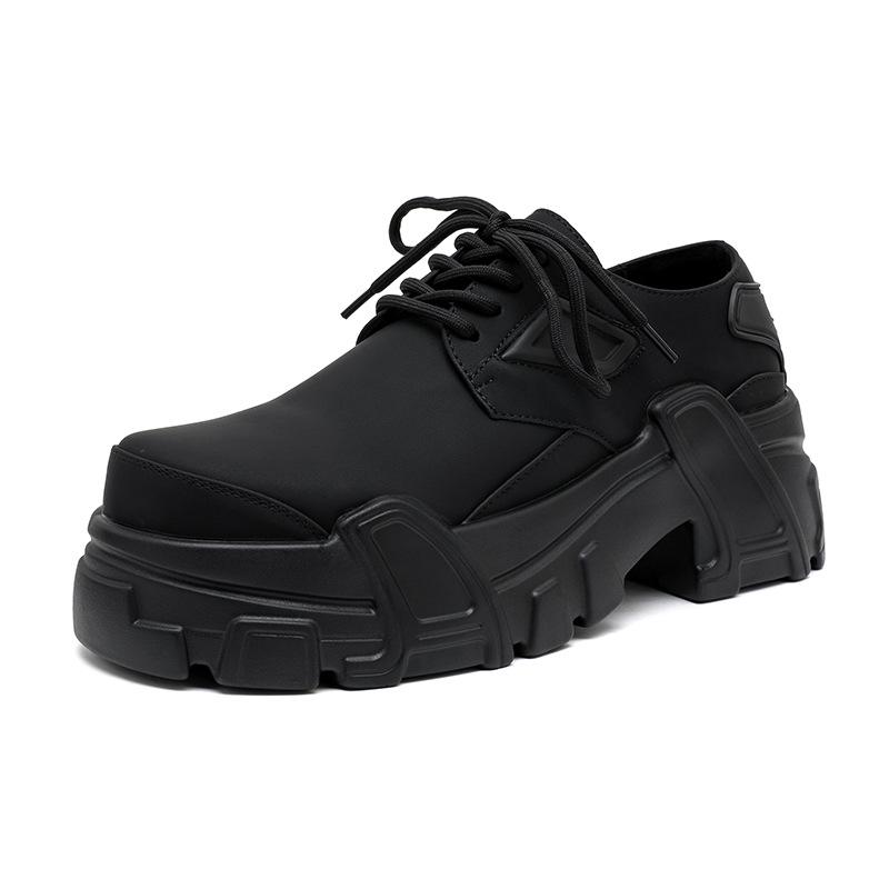 Мужская роскошная мода панк-рок платье туфли на платформе черные трендовые из натуральной кожи дизайнерская обувь кроссовки с характером