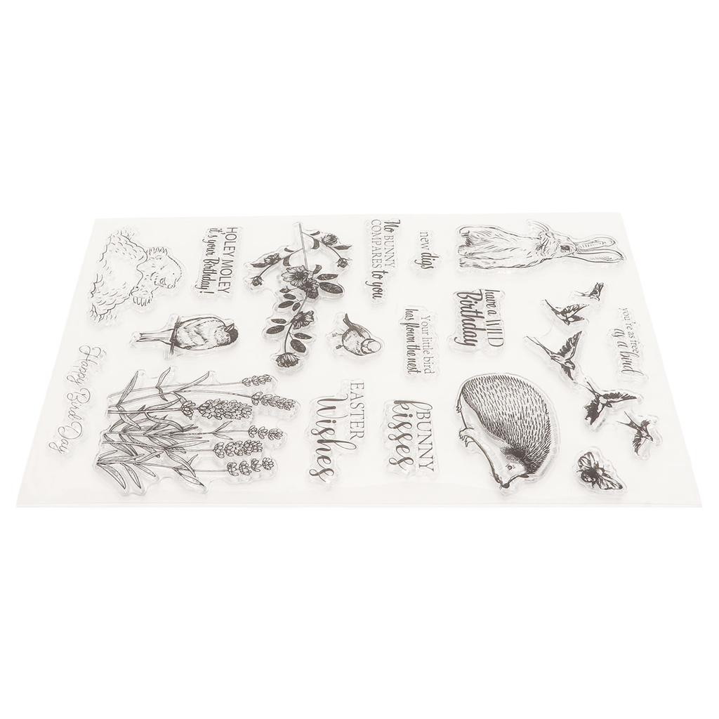 4pcs Clear Stamps Interesting Reusable Material Transparent Appearance Embossing Scrapbookin