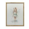 Green Fairy In Magic Land Green Fairy In Magic Land, 30X40 Cm, Dark Brown Wooden Frame, 230 Gsm Matte Paper
