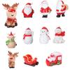 Mini Christmas Figurine Snowman Santa Claus Xmas Tree Deer Carriage Bell Figurine Home Bonsai Decor Micro Landscape Ornament Toy