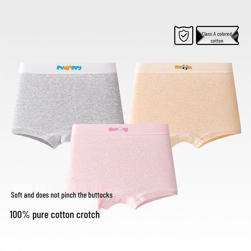 Девочковые антибактериальные хлопковые боксеры для подростков и детей