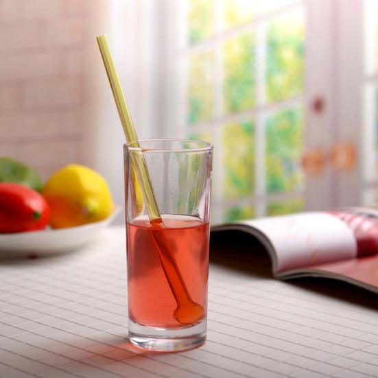 8 шт., трубочки из боросиликатного стекла, многоразовые соломинки для смузи, легко чистящиеся цветные стеклянные трубочки для питья для молочного коктейля