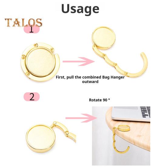 Складной крючок для сумки с магнитом, противоскользящий дизайн, универсальная совместимость, экономящий место металлический крючок для сумки, вешалка для кошелька