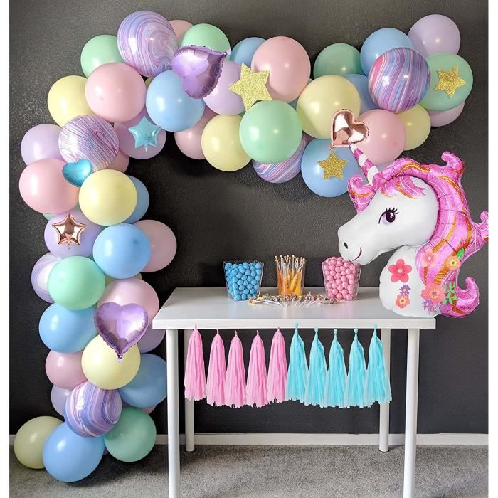 Guirlande de Ballons - Licorne - Rainbow - Kit Complet - Décoration Anniversaire - Fête Enfant