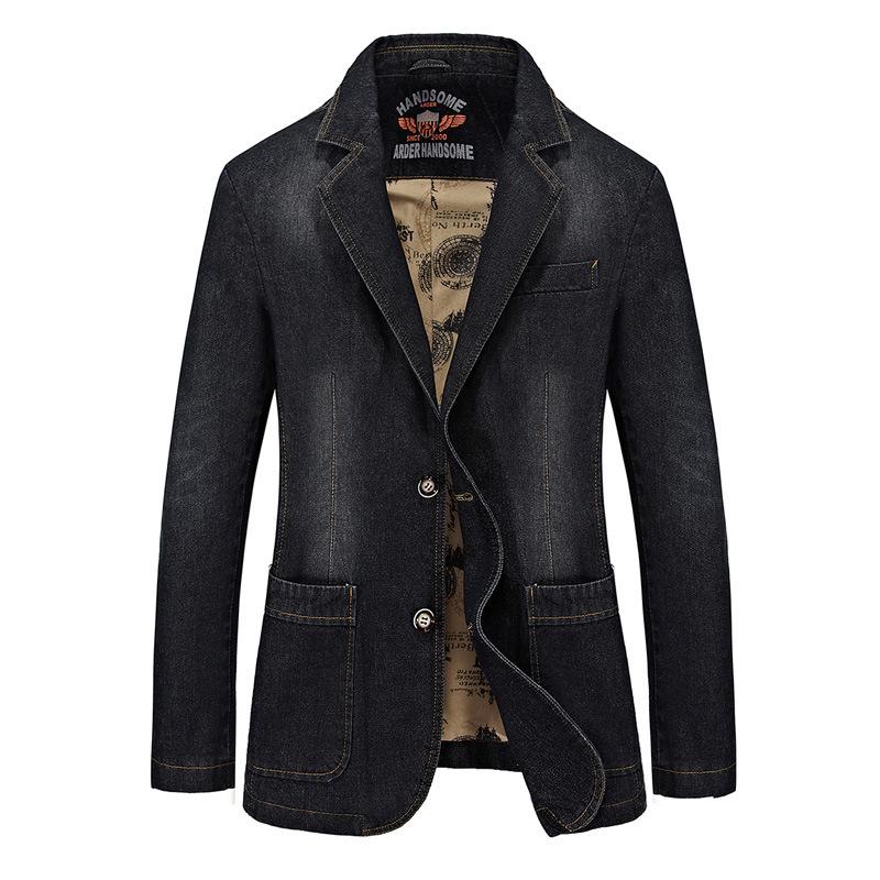 New Spring Casual Denim Suit Men's Slim Casual Single Suit Men's Jacket