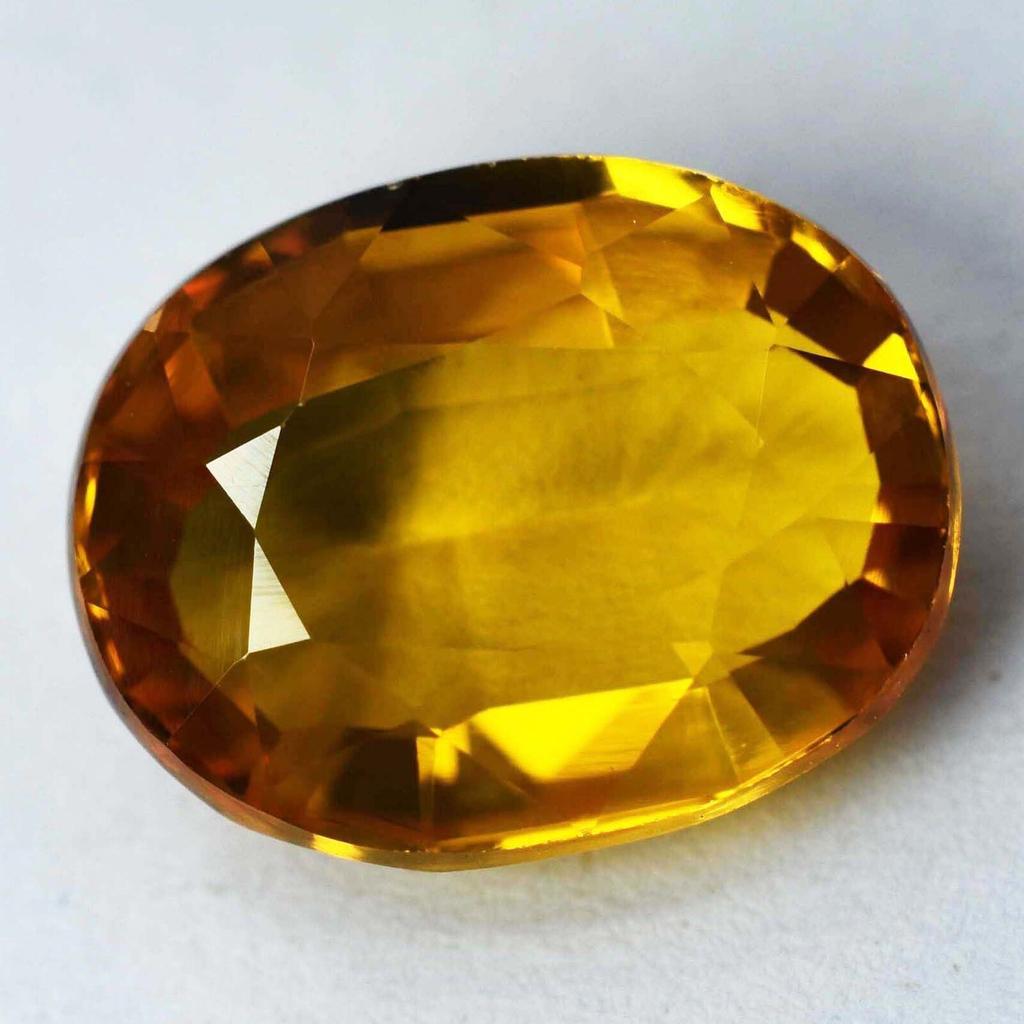7.60 Ct Natural Yellow SAPPHIRE Oval Cut Loose Gemstones Free shipping