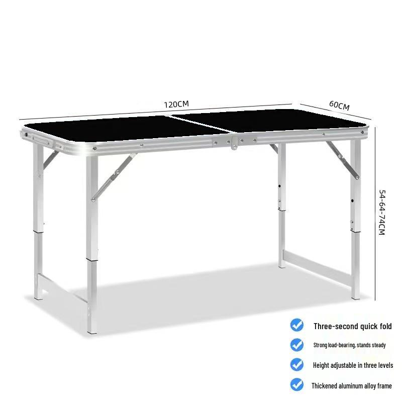 Adjustable Folding Table and Chair Set for Outdoor Markets, Camping, and Picnics