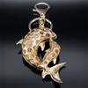 Rhinestone Dolphin Key Ring Metal Cartoon Whale Pendant  Gifts for Dolphin Lovers