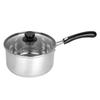 HB-6154 18cm Stainless Steel Saucepan with Glass Lid, Compatible with All Heat Sources, Only One Stage