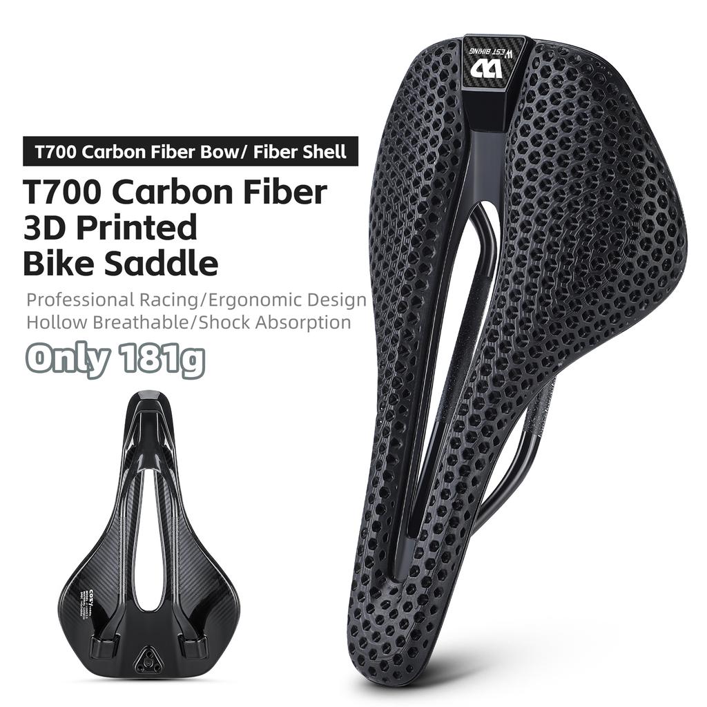 3D-печатное велосипедное седло из углеродного волокна, легкое, комфортное, дышащее, амортизирующее велосипедное сиденье
