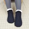 Velvet V-Mouth Fluffy Slipper Socks Antiskid Sleep Socks New Warm Socks  Unisex