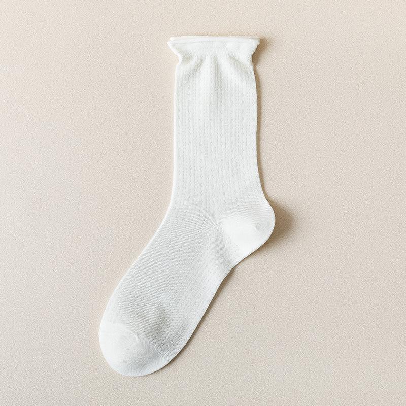 5 пар/комплект женские носки весна-лето Harajuku однотонные носки женские хлопковые дышащие носки средней длины Calcetines Mujer новые