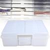 Photo Storage Case Pack For 4 By 6 Photos - 16 PP Boxes With Buckle Lock Handle And Fixed Divider For Stability