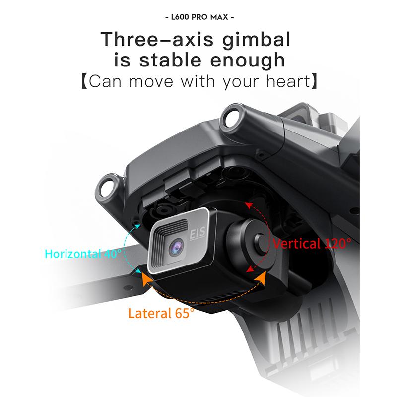 L600 PRO MAX GPS Drone Professional 4K HD ESC Camera 5G FPV WiFi With 3-Axis Gimbal Flight 25 Minutes Brushless RC Quadcopter