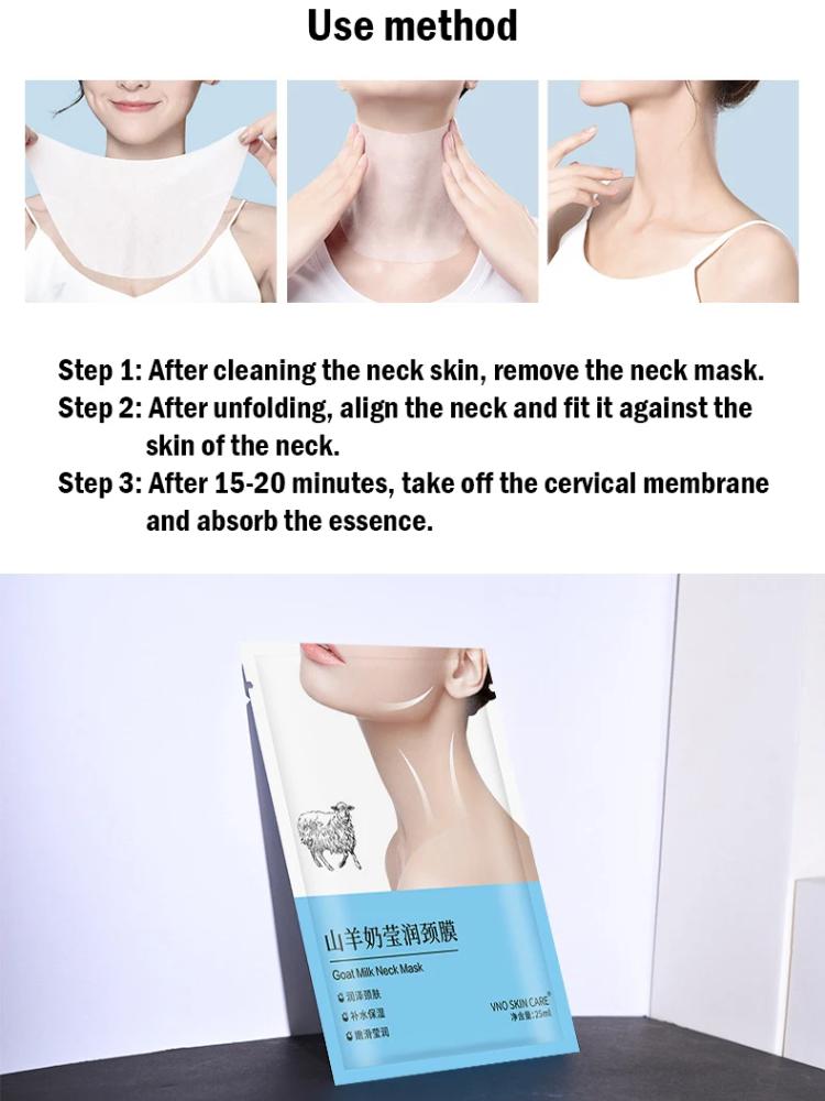 10/20/30/40pcs Goat Milk Neck Mask Collagen Firming Hydrating Nourishing Neck Skincare Masks Moisturizing Beauty Necks Skin Care