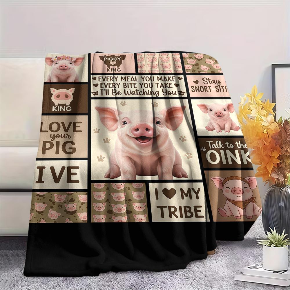 Splicing Elephant Shark Cat Print Flannel Blanket,High quality Comfortable for All Seasons,Home Decor,Warmth and Comfort,Perfect for Christmas Gifts