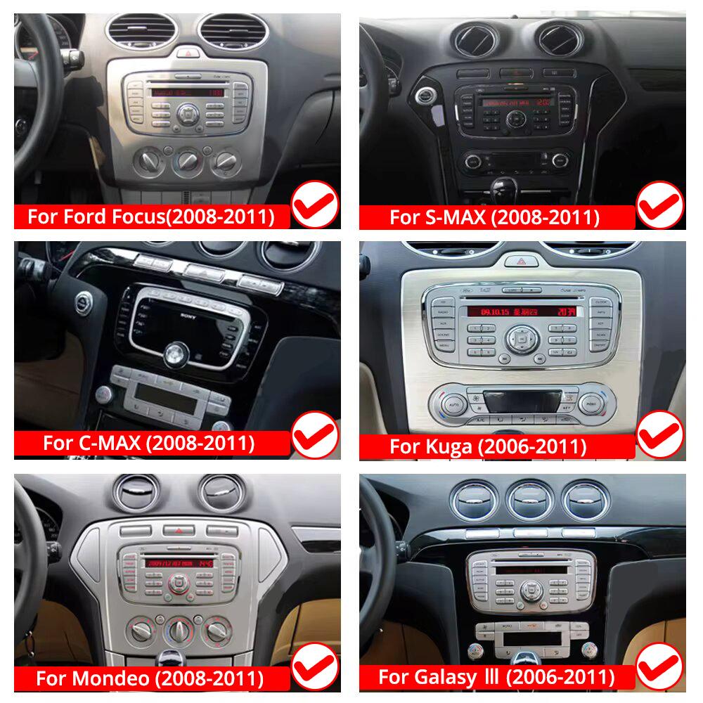 NAVIGUIDE 7'' Android For Ford Focus II S-Max Mondeo 9 C-Max 2008-2011 For Galaxy II Kuga 2006-2011 Car Multimeida Player NO DVD
