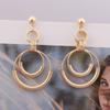 Длинные серьги-подвески с круглыми полыми кольцами для женщин, металлические геометрические многослойные серьги-кисточки Brincos, модные ювелирные изделия в подарок