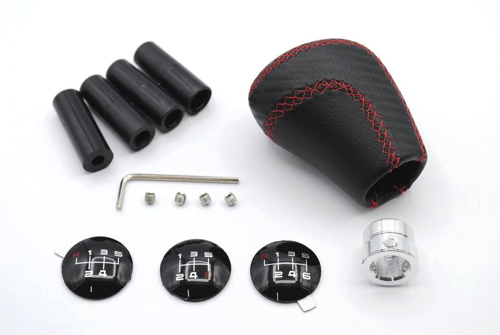 Sparco CORSA SPG105RD_J Sparco Corsa Ручка переключения передач Черная Кожа Красная Строчка