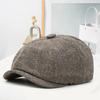 Мужская однотонная шляпа с язычком «Утиный язычок» берет ветрозащитная короткая плиссированная шляпа с узором «елочка» британская шляпа художника головной убор для путешествий и рыбалки