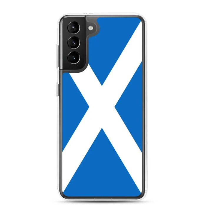 Coque Téléphone - Samsung - Galaxy S21 Ultra - Drapeau Écosse - Souple - Multicolore
