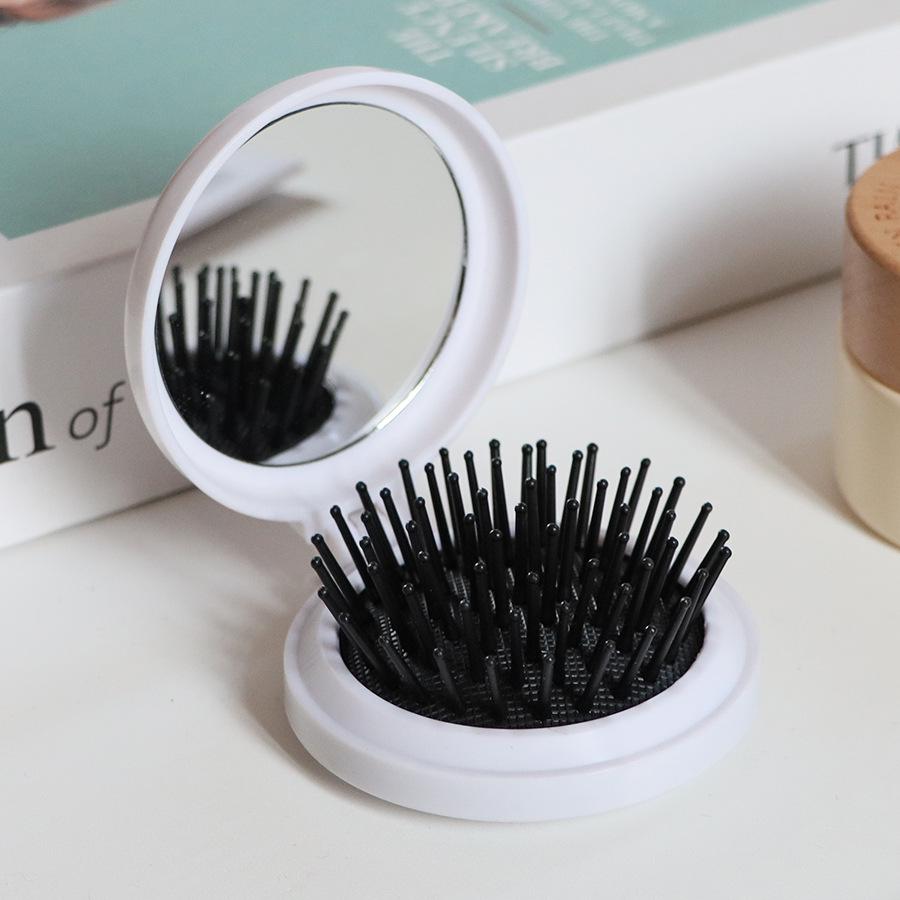 Компактная складная расческа с зеркалом и массажем воздушной подушкой для девочек