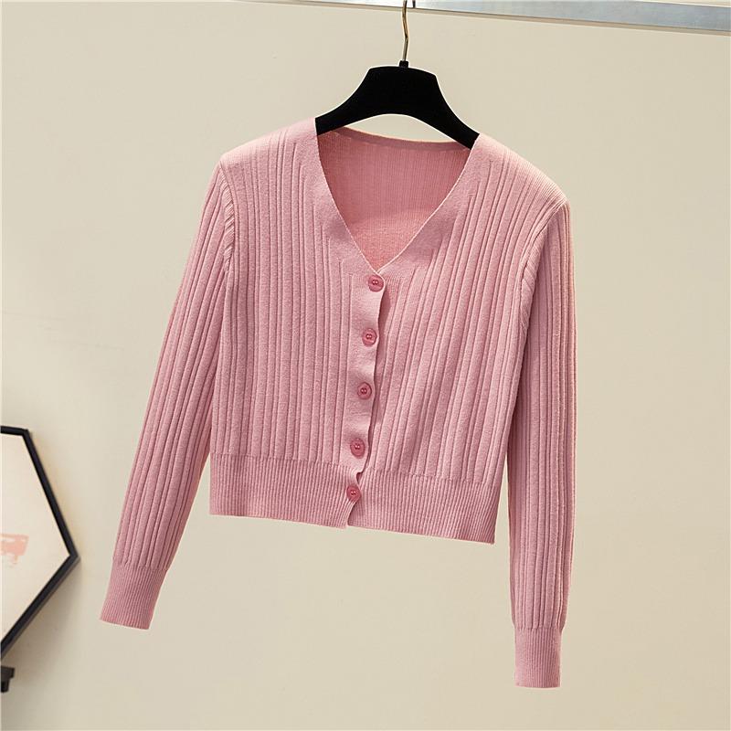 Осенний облегающий повседневный вязаный кардиган для женщин с длинным рукавом, верхняя одежда, элегантный свитер, куртка для женщин, зимняя мода, теплый трикотаж, кардиганы 24745