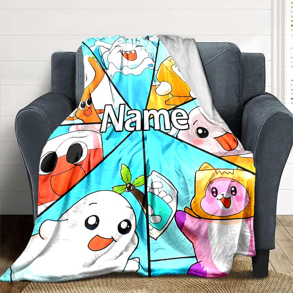 Customiz Name Personality LankyBox - Foxy Blanket Soft &Warm Sofa Office Bed Travel Lunch Break Blanket, Gift Suitable All Seasons