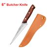 Hand Forged Blade Boning Knife Fruit Fish Meat Knife Cleaver Fishing Filleting Knife Wood Handel Kitchen Knives Stainless Steel