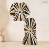 Women Plus Size Round Neck Batwing Sleeve Printed Ruffle Hem Top Fishtail Skirt Two Piece Set