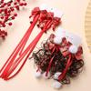 2pcs Tassel Baby Wig Hairpin Chinese Style Red Bowknot Hairclip Children's Bow Wig  New Year Festive
