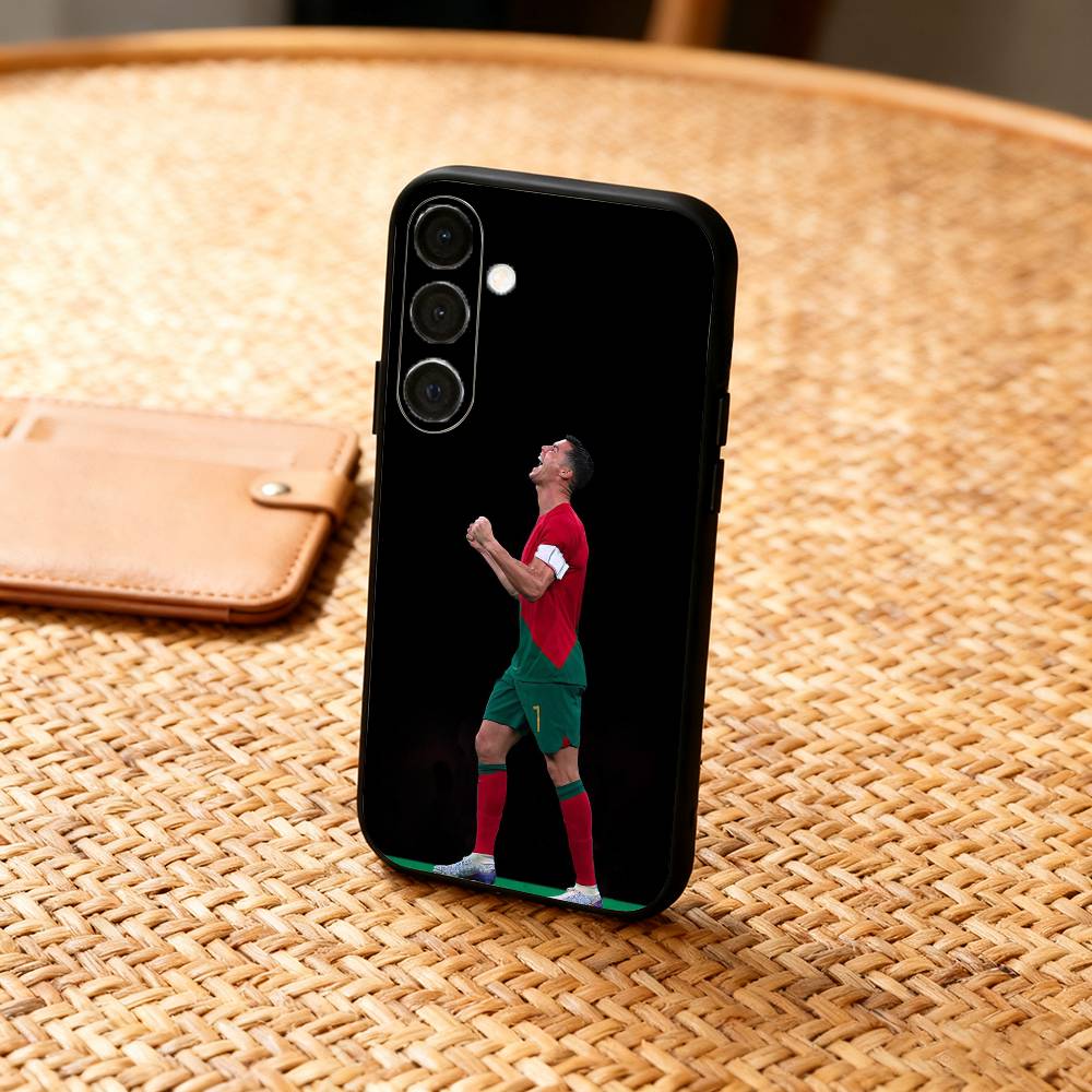 Чехол для телефона C-Cool C-Cristiano R-Ronaldo 7 для Samsung A73,A21s,A22,A31,A32,A52,A53,A71,A80, Мягкий черный корпус
