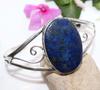 Huge Lapis Lazuli 925 Silver Plated Bangle 6.5" Amazing Gift Most Beautiful B9q27