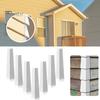 8 шт. алюминиевые наружные угловые заглушки для сайдинга, нержавеющие, устойчивые к коррозии, высокопрочные, гладкие, алюминиевые угловые накладки, угловые заглушки