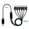 Разветвитель USB C Многопортовый USB C на USB C Кабель 6 в 1 Type C Штекер Зарядный кабель для Android Samsung Планшета и Устройства TypeC