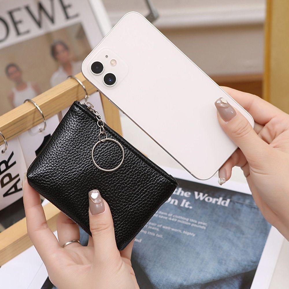 Мини брелок-кошелек для монет, из ПУ кожи, сумки для хранения карт, кошелек для мелочи, чехол для губной помады, ключ