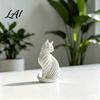 Черно-белый арт-декор для стола 3D-печатная скульптура кошки Современный стиль Матовая статуэтка Современные домашние акценты Входная дверь PLA Орнамент Эстетичный