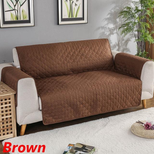 Solid Color Sofa Cover Armchair Cushion Non-slip Pet Chair Cover Wear-resistant Waterproof Household Protective Cover Removable Sofa Cover 1/2/3 Seat