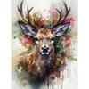 5d DIY Diamond Painting Cross Stitch Watercolor Animals Elk Diamond Embroidery Mosaic Full Round Drill Home Decor Arts