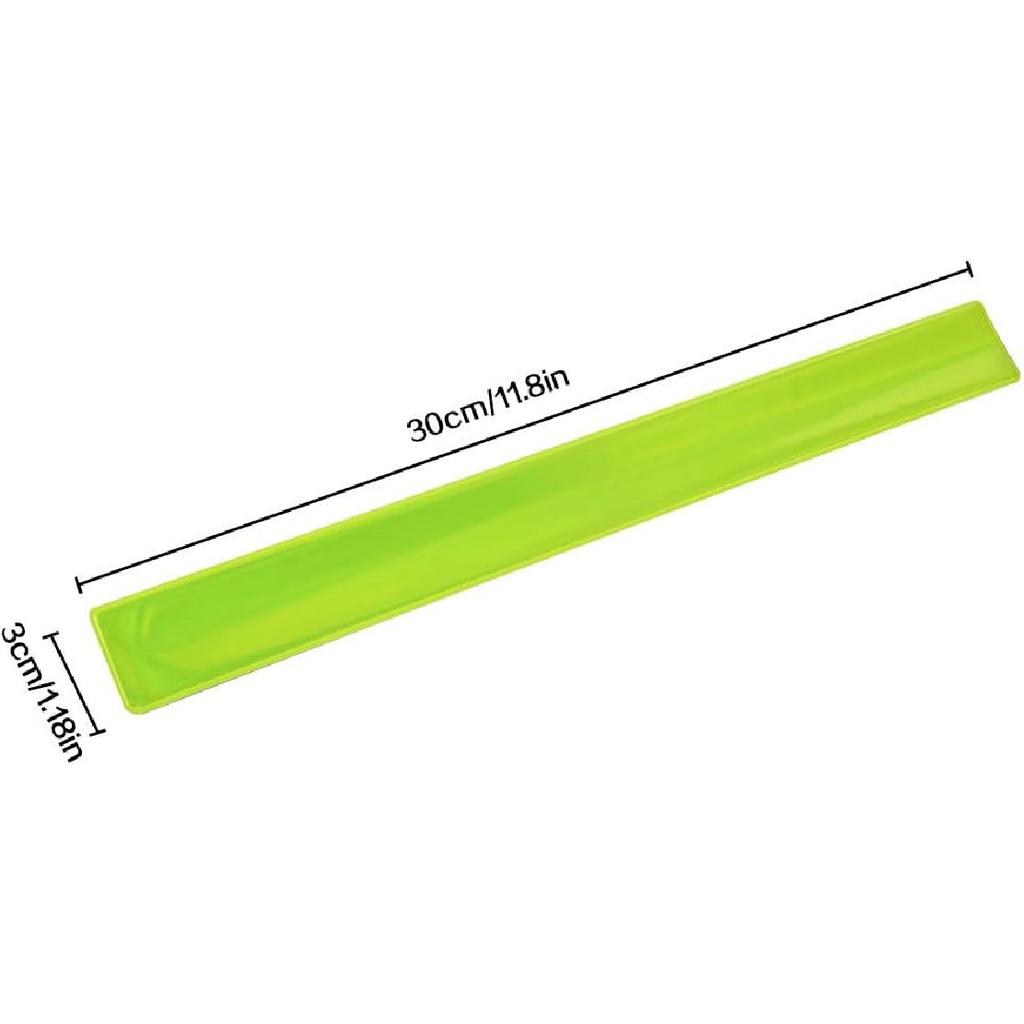 20 Pcs Reflector Snap Bands Fluorescent Slap Armbands High Visibility Slap Reflector Strips Safety Bands For Children Adults Boys And Girls When