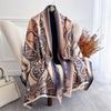 Luxury Brand Autumn Jacquard Cashmere Shawls for Women Wrap Warm Winter Pashmina Feel Scarves Print Design Lady Foulard Stoles